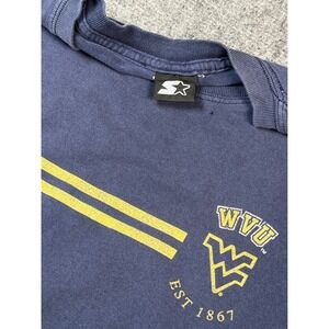 Vintage‎ Starter WVU Mountaineers T Shirt West Virginia University Navy